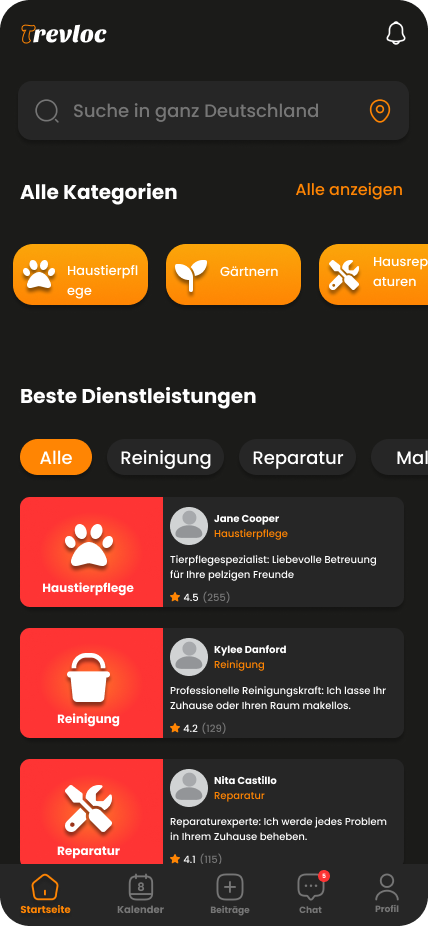 Willkommensbild der Trevloc App
